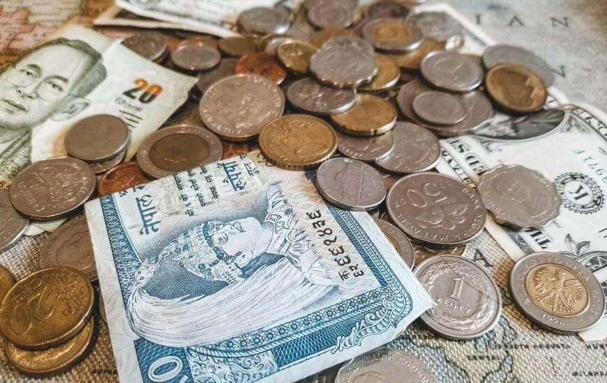 pile of cash and cards - should be on the travel documents list