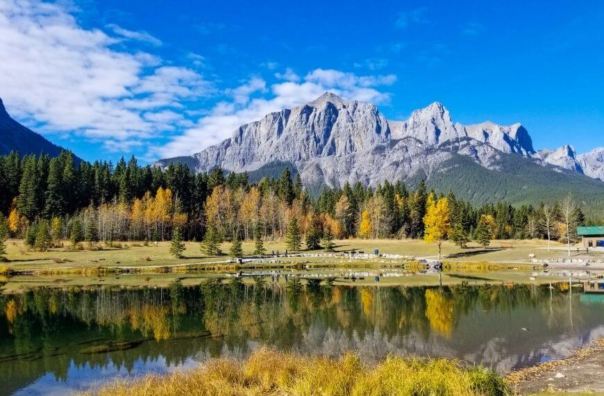 Quarry Lake mountain view