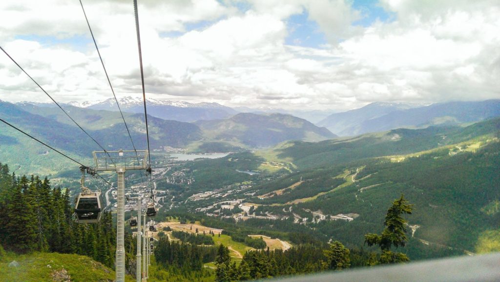 gondola to the top of whistler mountain whistler don't ski 