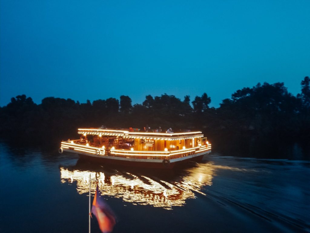 night time river cruise looking for fireflies in kampot - things to do in kampot