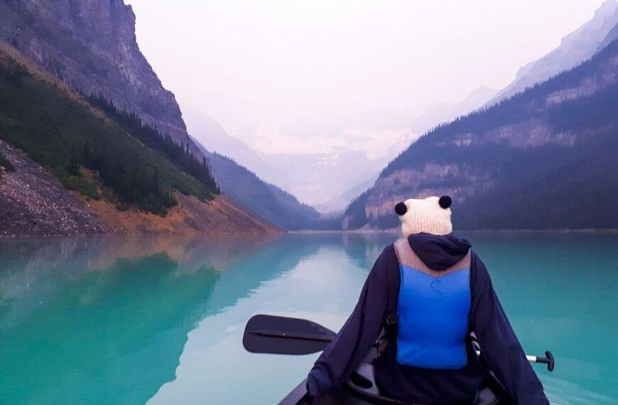taking a rest at lake louise