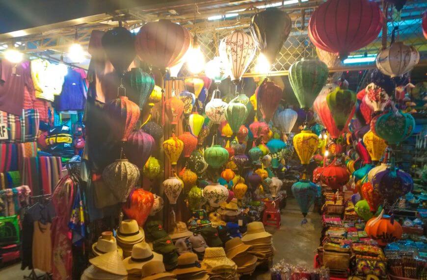 a lantern market stall in the beautiful town of hanoi southeast asia route for backpackers