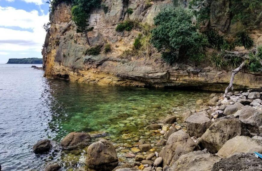 rocky beach at cathedral cove