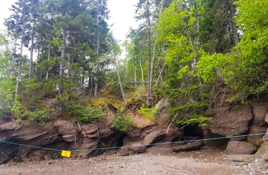 security chain to block falling rocks from the cliff