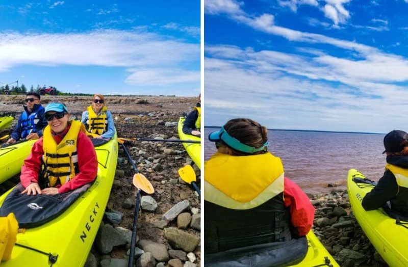 Kayaking the world's highest tides at Hopewell Rocks, NB