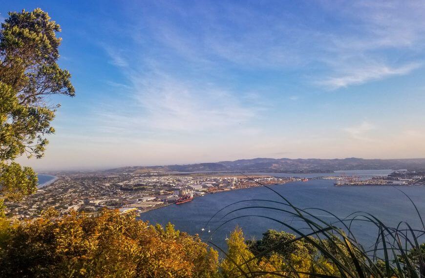 View from opposite side of the Mount Maunganui peninsula walk