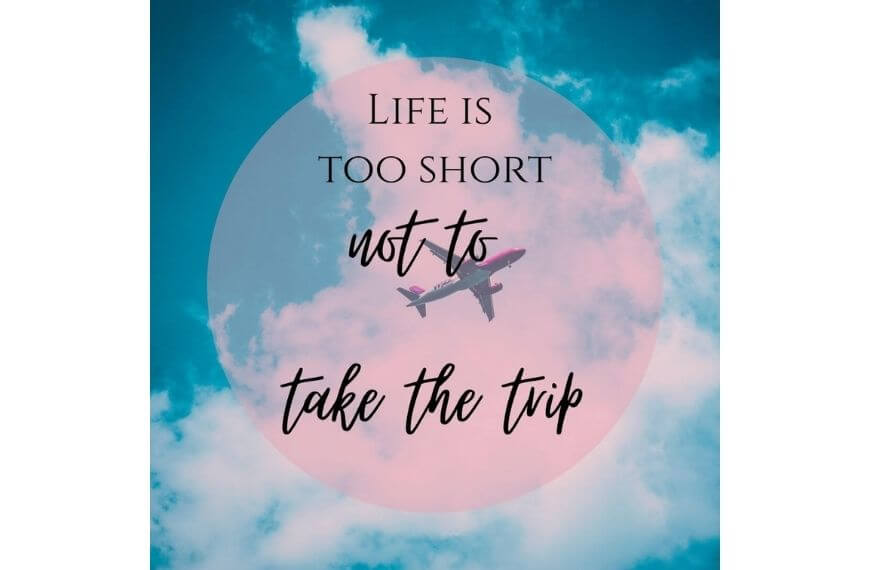 solo travel quotes on top of a picture of a plane in the sky