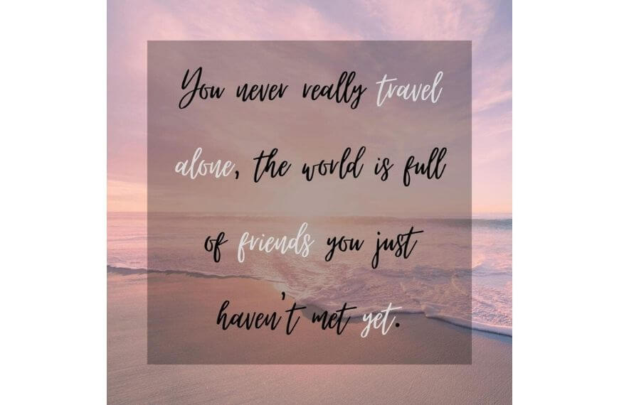 beach landscape with quote on top