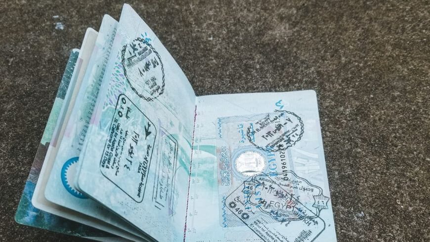 passport with visa entry stamps - needed on the travel documents list 