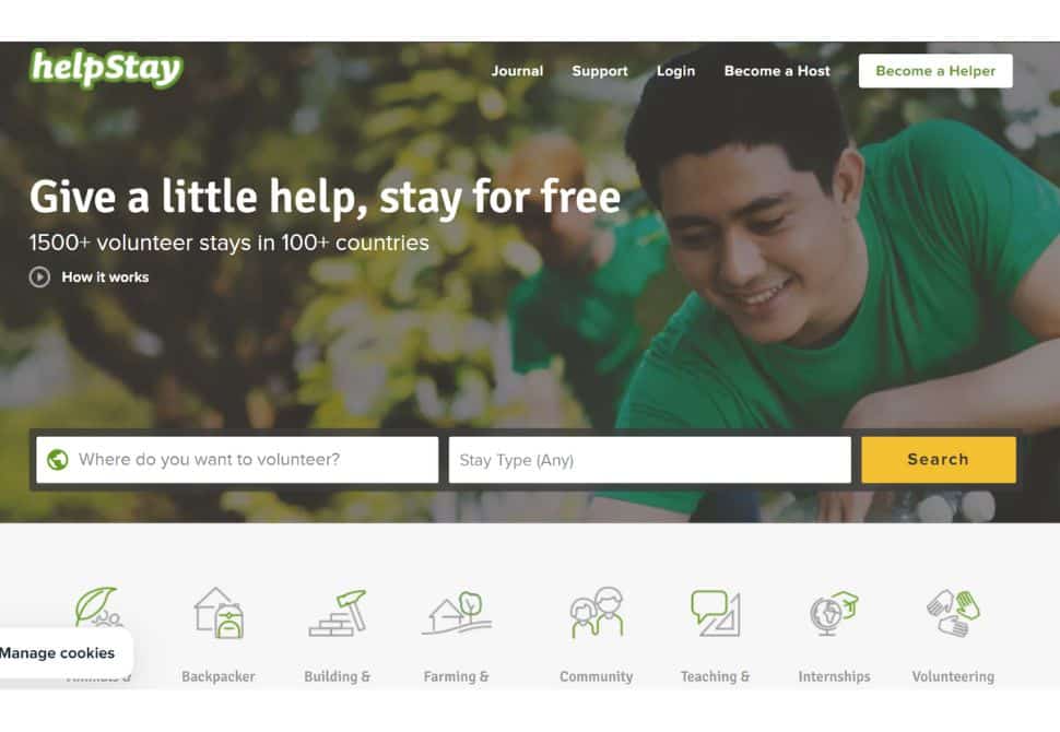 HelpStay is another one of the workaway alternatives that provide exchange experiences