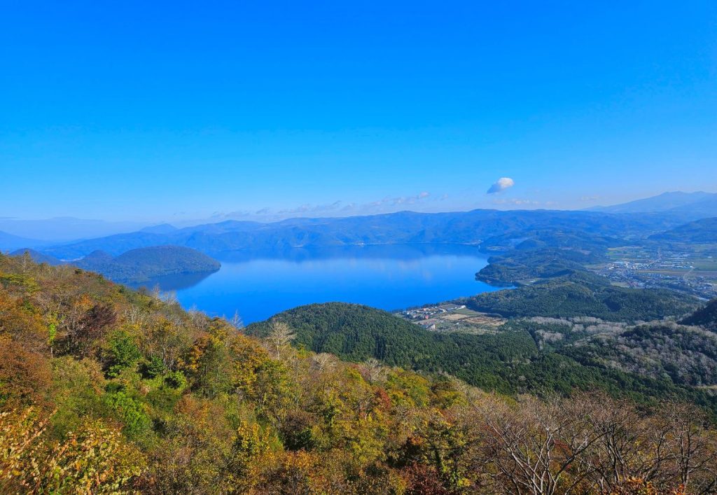 Lake Toya from the top of the usuzan ropeway terrace