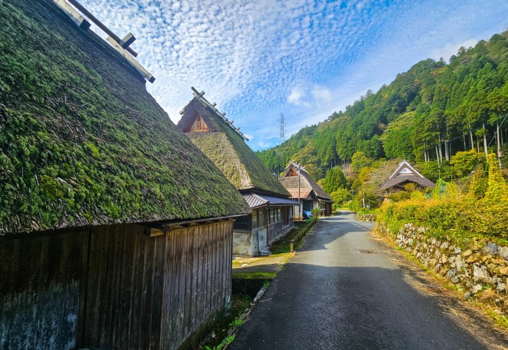 3 of the thatched roof houses in the village - Kayabuki no Sato